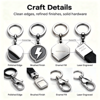 Porte-clés en métal avec logo personnalisé, qualité supérieure, cadeaux de marque, vente en gros, alliage de zinc, porte-clés minimaliste, souvenir, usine OEM ODM