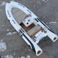 Bateau pneumatique semi-rigide en fibre de verre à coque en V profond en PVC Hypalon, best-seller, à vendre
