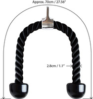 Accessoires d'entraînement en nylon de haute qualité Triceps Tirez la corde pour l'entraînement de gymnastique à domicile
