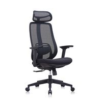 Chaise de bureau ergonomique en maille avec siège et dossier en maille, chaise pivotante pour ordinateur, pour un flux d'air maximal et un confort frais