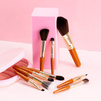 Usine en gros Mini pinceaux de maquillage ensemble 9 pièces cheveux doux voyage brosse cosmétique pour fond de teint correcteur