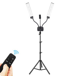 Lámpara LED de pestañas de doble brazo para salón de belleza e iluminación fotográfica 2 brazos y luz de relleno de carga ambos tubos de iluminación 360 - Product Image 6