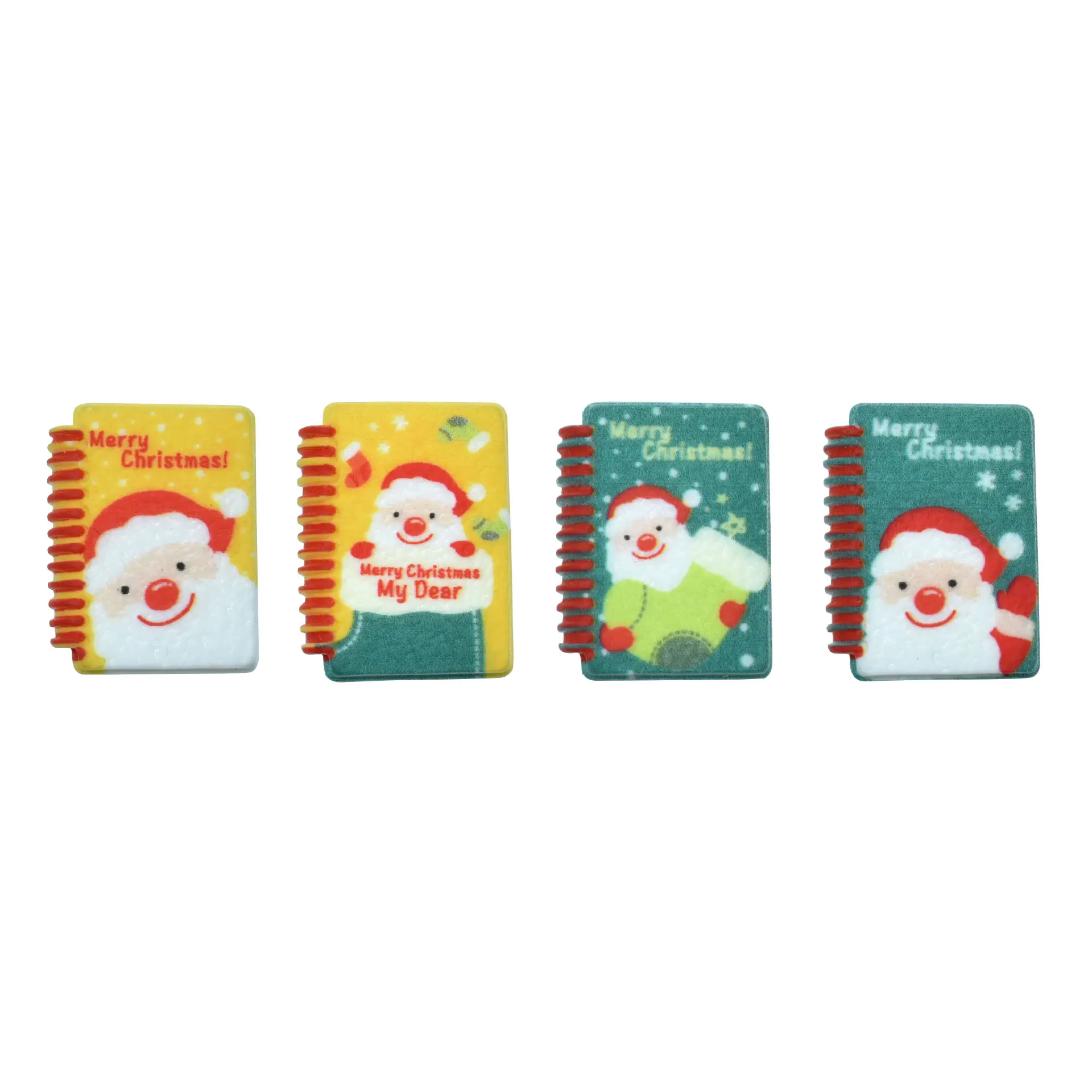 かわいいクリスマス樹脂ミニサンタクロース日記本樹脂チャームスライムフィラードールハウスDiy電話ケースヘアクリップ装飾