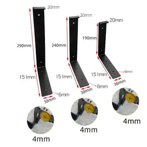 7.25*6インチ金属板製造棚ブラケット鉄右鋼Lアングル壁取り付けブラケット