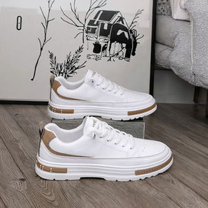 Zapatillas Deportivas Transpirables de Malla Blanca con Suela Gruesa, Versátiles y a la Moda para Primavera, Verano, Otoño e Invierno, de PVC - Product Image 3
