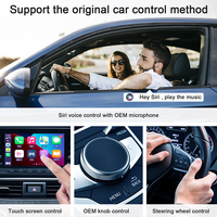 Adaptador Inalámbrico CarPlay para iPhone, Dongle USB-A/USB-C, Color Fibra de Carbono, WiFi 5GHz, Certificado CE/FCC/ROHS, Compatible con Autos 201
