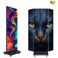 Écran publicitaire LED pliable triple Qray pour lancement de produits, expositions et événements marketing