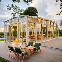Serre solaire extérieure en aluminium pour solarium en verre haut de gamme