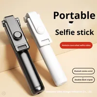 Tongsis Bluetooth Portabel Seri Lengkap Tripod Universal untuk Dashboard, Fotografi Ponsel di Luar Ruangan