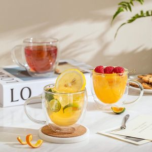 แก้วกาแฟสองชั้นใสแบบขายส่ง ทนความร้อนและความเย็น สำหรับกาแฟ ชา นม - Product Image 3