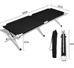 Outdoor Folding <strong>Single</strong> Compact Camping <strong>Cot</strong> Outdoor Lightweight Folding Oxford Camping <strong>Bed</strong> Foldable Portable Beach B - Product Image 4