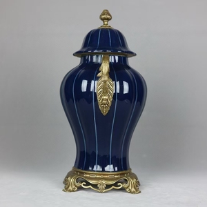 Jingdezhen ufficiale forno blu High end antico palazzo in porcellana vaso ornamento asta reale in ceramica - Product Image 4