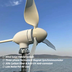 Éolienne hors réseau à axe vertical, système d'énergie éolienne, économie d'énergie, 1200w 1800w 48v 220v, zones hors réseau - Product Image 2