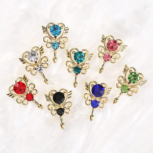 Accessori per Nail Art, Decorazioni 3D a Forma di Cuore, Stella a Cinque Punte, Bacchetta Magica, Zirconi, Strass, Modello Sailor <span class=keywords><strong>Moon</strong></span> di Tendenza - Product Image 3