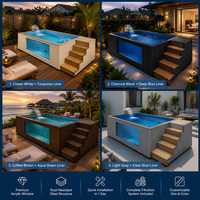 Piscine hors sol préfabriquée en PRV à usage commercial et résidentiel, avec structure en acier, durable, étanche et écologique