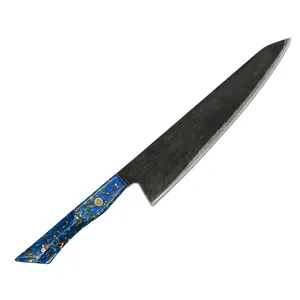 Cuchillo de cocina japonés de acero al carbono, alta calidad, 8,5 pulgadas, con mango Tang completo