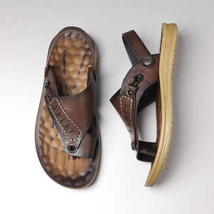 Sandalias Casuales para Hombre, Punta Abierta, Suela de Goma, Entresuela de EVA, Forro Textil, Estilo Slip-On, Color Sólido - Product Image 3