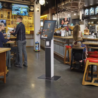 Kiosque libre-service à écran tactile de 15.6 pouces pour la commande et le paiement d'aliments à l'intérieur avec SDK et imprimante pour KFC et McDonalds