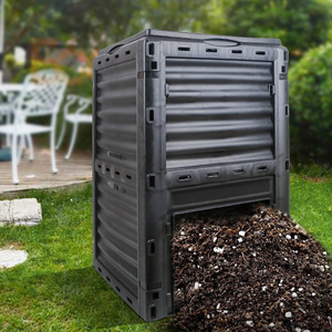 Garden Large 300 Litre Composter Eco Compost Converter Recycling Soil Outdoor Storage Bin Waste Grass Composting Box