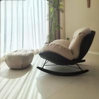 Sillón Reclinable de Estilo Chino Antiguo con Tela de Cáscara de Huevo, Sillón Individual para Sala de Estar, Sofá Relajante