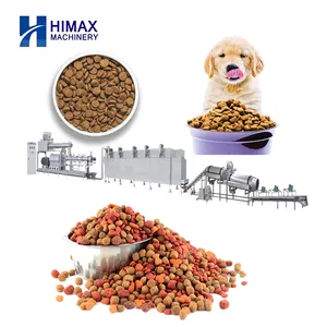 Fully automatic pet food processing machine dog food extruder manufacturing dry kibble dog food making machine