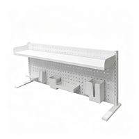Étagère de bureau en métal blanc en gros, organisateur perforé pour espace de travail, unités de rangement de bureau DIY pour l'étude