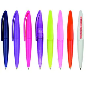 Draagbare Gepersonaliseerde Plastic Leuke Mini Twist Pen Gedrukt Luchtvaartmaatschappij Aanpassen Logo Naam Stylus Balpen