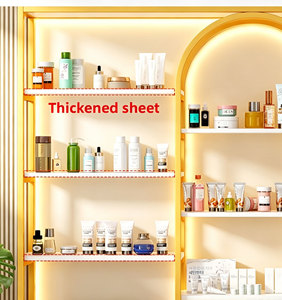 Étagère de présentation contemporaine en métal avec étagères blanches et rangement pour meubles de salon - Product Image 6