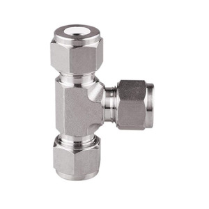 Swagelok loại <span class=keywords><strong>TEE</strong></span> với ferrules thép không gỉ đôi bằng Đoàn <span class=keywords><strong>TEE</strong></span> 1/2 inch Ống OD nén phù hợp - Product Image 1