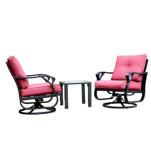 Fauteuil <span class=keywords><strong>de</strong></span> <span class=keywords><strong>jardin</strong></span> pivotant d'extérieur, ensemble canapé une place en tissu, structure moderne en aluminium pour hôtel, villa, parc - Product Image 2