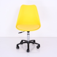 Chaise de bureau pivotante noire moderne et simple, sans accoudoirs, réglable en hauteur, avec roulettes, certifiée usine, pour bureau à domicile, vente en gros