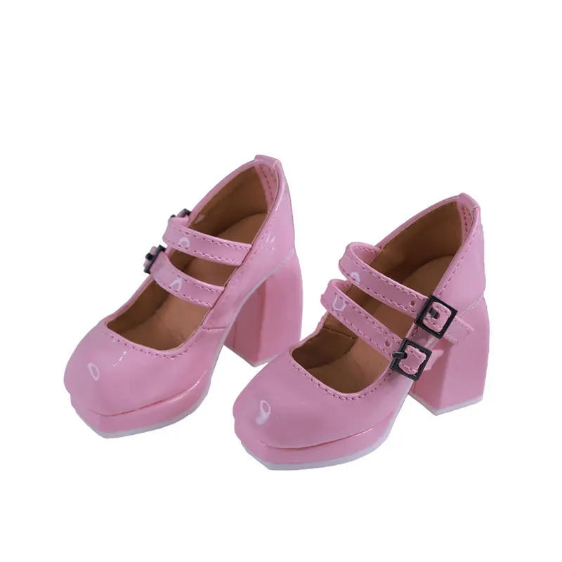 메리 제인 스타일 하이힐 신발 1/3 BJD 24 인치 인형 패션 인형 신발 액세서리
