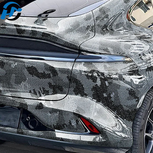 PET TPU haute brillance <span class=keywords><strong>Python</strong></span> Camouflage bleu brumeux en Fiber de carbone véhicule Film emballage voiture autocollants décalcomanies pour voitures motos - Product Image 1
