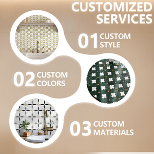 Ultima Novità: Piastrelle in Ceramica a Mosaico Lucide Quadrate per Interni di Hotel, Design Moderno in Parquet, Piastrelle in Ceramica Verde da 5MM - Product Image 5