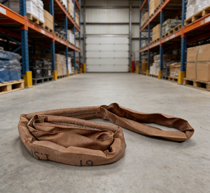 費用対効果の高いCE認証取得済みEN1492-2認証取得済み工業用ブラウンポリエステル6トン丸型リフティングスリング（物流用） - Product Image 6