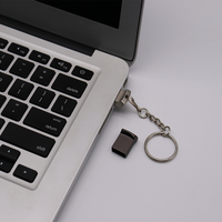 Flash Drive USB Super mini, Stik USB Flash Drive 32GB 16GB 8 GB 4GB logam 128 64 32 16 8 GB pribadi memori