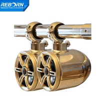 Paire de haut-parleurs de tour de wakeboard rotatifs étanches Reborn 6 1/2 pouces, noirs