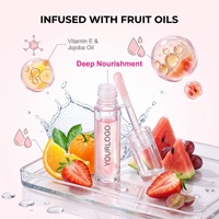 Minyak Bibir Big Wand Lip Glow Oil Private Label dengan Aplikator Besar, Tidak Lengket, Melembapkan, Hasil Akhir Berkilau, Minyak Bibir Berwarna