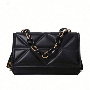 Nouveau sac bandoulière rétro écologique à large sangle, petit sac carré tendance avec chaîne épaisse en PU pour femme, fermeture éclair - Product Image 6