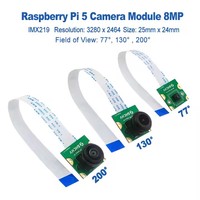 Prix usine Raspberry Pi 5 Module de caméra 8MP 3280X2464 Non-Vision ou Vision nocturne disponible en option lumières IR