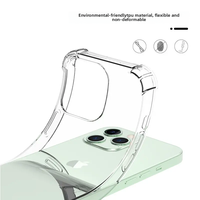 Étui de téléphone transparent en TPU 360° anti-chute et antichoc avec étui pour iPhone 16 E PRO MAX PLUS