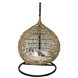 Leisure Modern Design <b>Hanging</b> <b>Chair</b> Outdoor Seagrass Steel Pet Swing <b>Chair</b> PE Rattan Living Room Park Hotel Exterior Use - Product Image 4