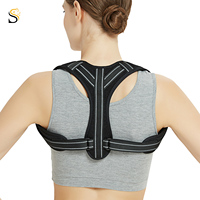 SHILION Correcteur de posture dorsal supérieur professionnel respirant et portable pour adulte, ceinture ajustable pour la clavicule, soulagement des douleurs aux épaules