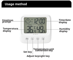 Wholesale 1pc New LCD <b>Digital</b> Temperature Baby <b>Room</b> Humidity Meter Backlight Home Indoor Electronic Hygrometer <b>Thermometer</b> - Product Image 4