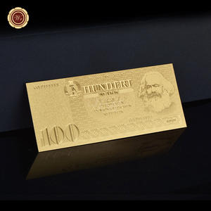 Gran oferta, billetes conmemorativos de Alemania 1985, billete de hoja de oro de <span class=keywords><strong>100</strong></span> <span class=keywords><strong>euros</strong></span> para colección - Product Image 1