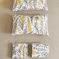 Vente en gros 100% ensemble de draps de lit en polyester imprimé personnalisé motif de feuilles florales 4 pièces draps plats et housses pour usage domestique
