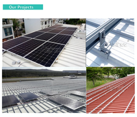 Kit Completo de Rieles de Montaje Solares ARTSIGN AL6005-T5, Perfil de Soporte Ajustable para Paneles Solares en Techos de Metal y Tejas