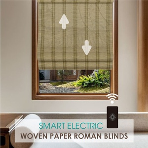 กระดาษหญ้าปอกระเจาผ้าม่านธรรมชาติการรักษาหน้าต่างวัตถุดิบม่าน - Product Image 4