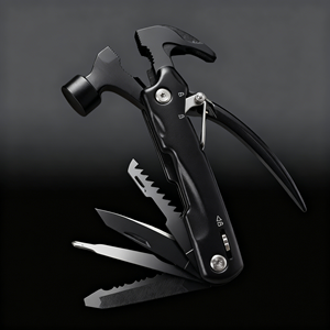 Juego de Herramientas Multiusos Portátil 12 en 1 para Exteriores - Alicates Plegables, Destornillador, Cuchillo, Tijeras, Martillo para Camping y Emergencias - Product Image 1