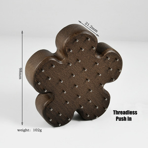 Gaby roscado sin rosca <span class=keywords><strong>piercing</strong></span> joyería vientre labret oreja pezón nariz anillo soporte de madera estantes de exhibición de madera - Product Image 4